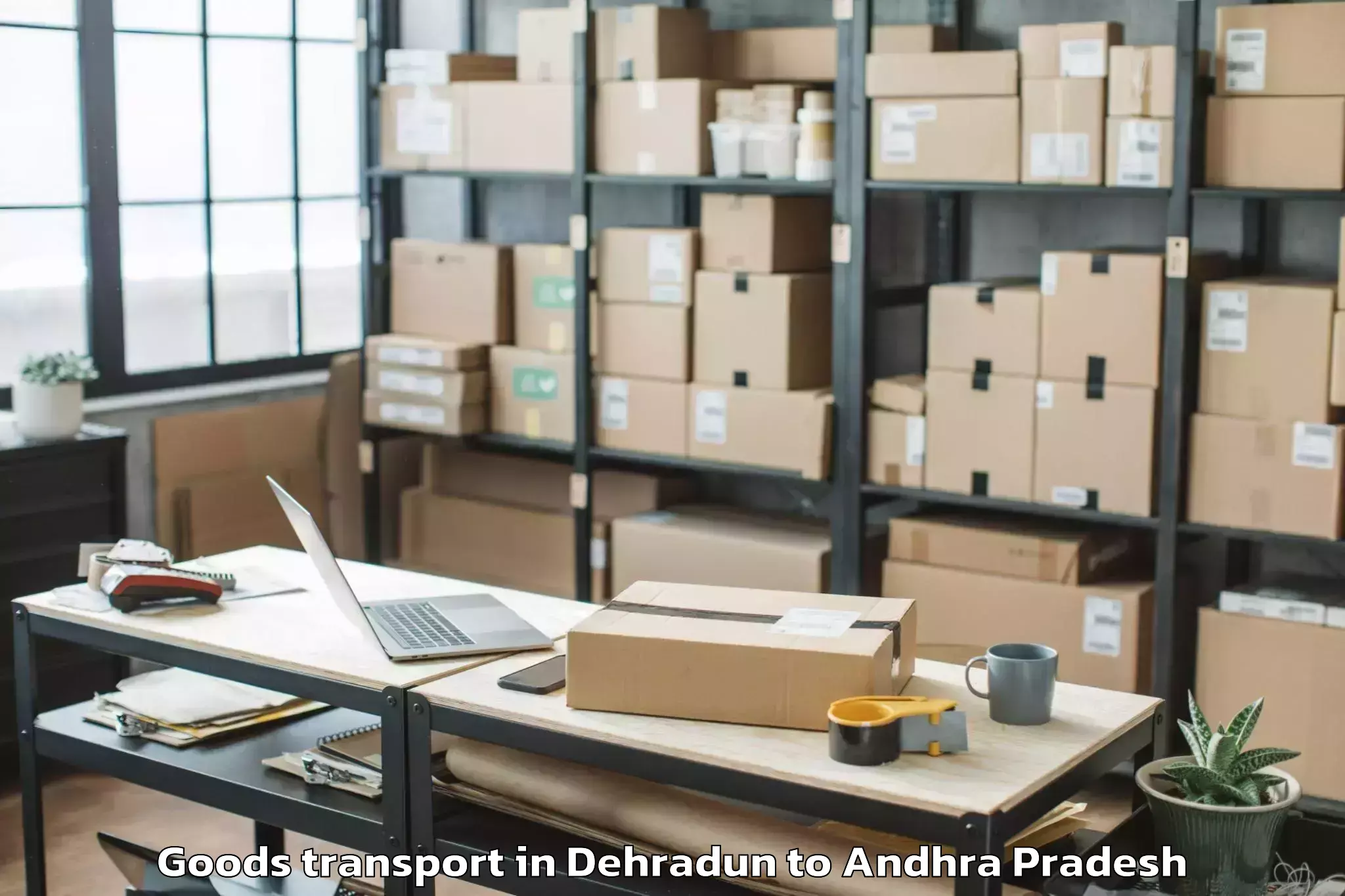 Discover Dehradun to Ponnur Goods Transport